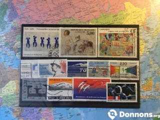 Lot unique timbres France du 7avr
