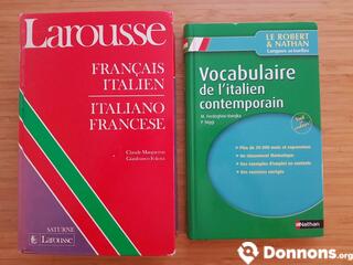 Dictionnaire et livre de vocabulaire italien