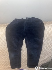 Pantalon velours 6 ans bleu nuit