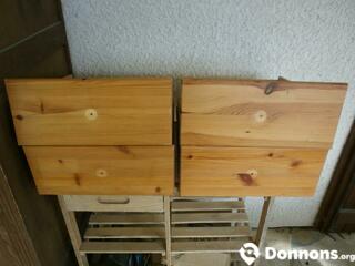 4 tiroirs en bois