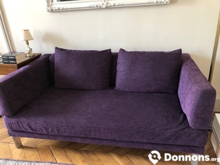 Canapé Rolf Benz velours violet