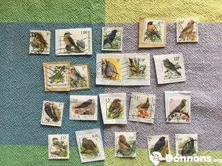 20 timbres oiseaux Belgique