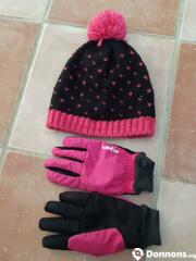 Bonnet + gants filles