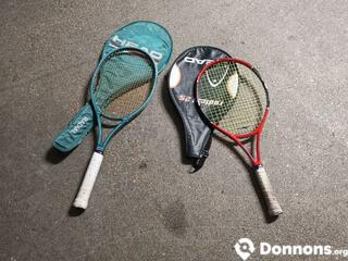 2 raquettes tennis