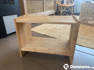 Table étagère bois