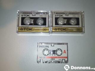3 Cassettes au format MC-30