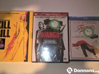 DVD & BR Kill Bill, Django Unchained et Fargo neuf