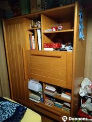 Bureau armoire en bois