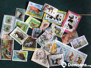 Lot unique divers timbres animaux..15avr