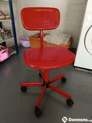 Chaise bureau rouge