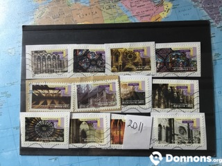 Série unique timbres France 2011