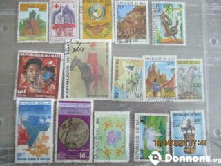 7 - Lot de 15 timbres oblitérés du Mali