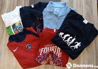Lot 5 t-shirts et 1 polo - ado homme - Taille S