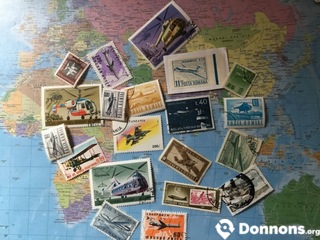 Lot unique timbres avion