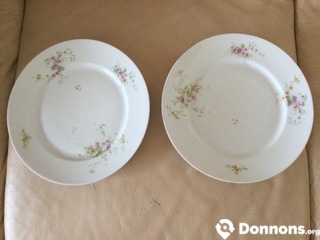 Deux assiettes porcelaine de Limoges