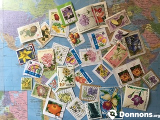 Lot divers timbres 35 Flore