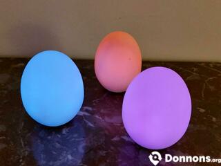 6 œufs Lampe à changement de couleur Rechargeables
