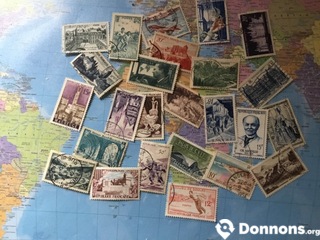 Lot unique timbres France anciens