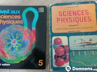Livres scolaires (sciences physiques)