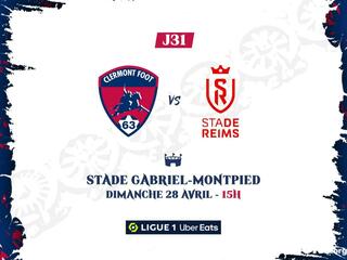 X2 match Clermont Foot 63 / Reims dim 28 avril 15h