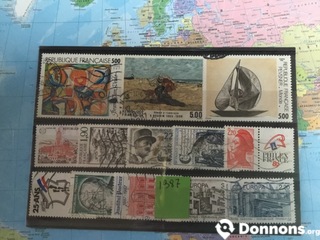 Lot divers timbres France 1987