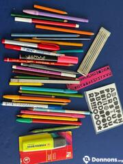 Crayons, Feutres, règles et + encore
