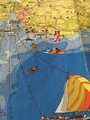 Carte touristique vintage de la Guadeloupe