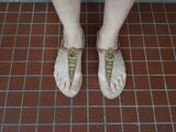 Sandales fermées plates cuir femmes marron PRIMARK