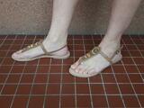 Sandales fermées plates cuir femmes marron PRIMARK