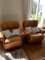 Canapé et 2 fauteuils en cuir