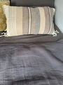 Canapé d’angle IKEA+coussins+drap de protection